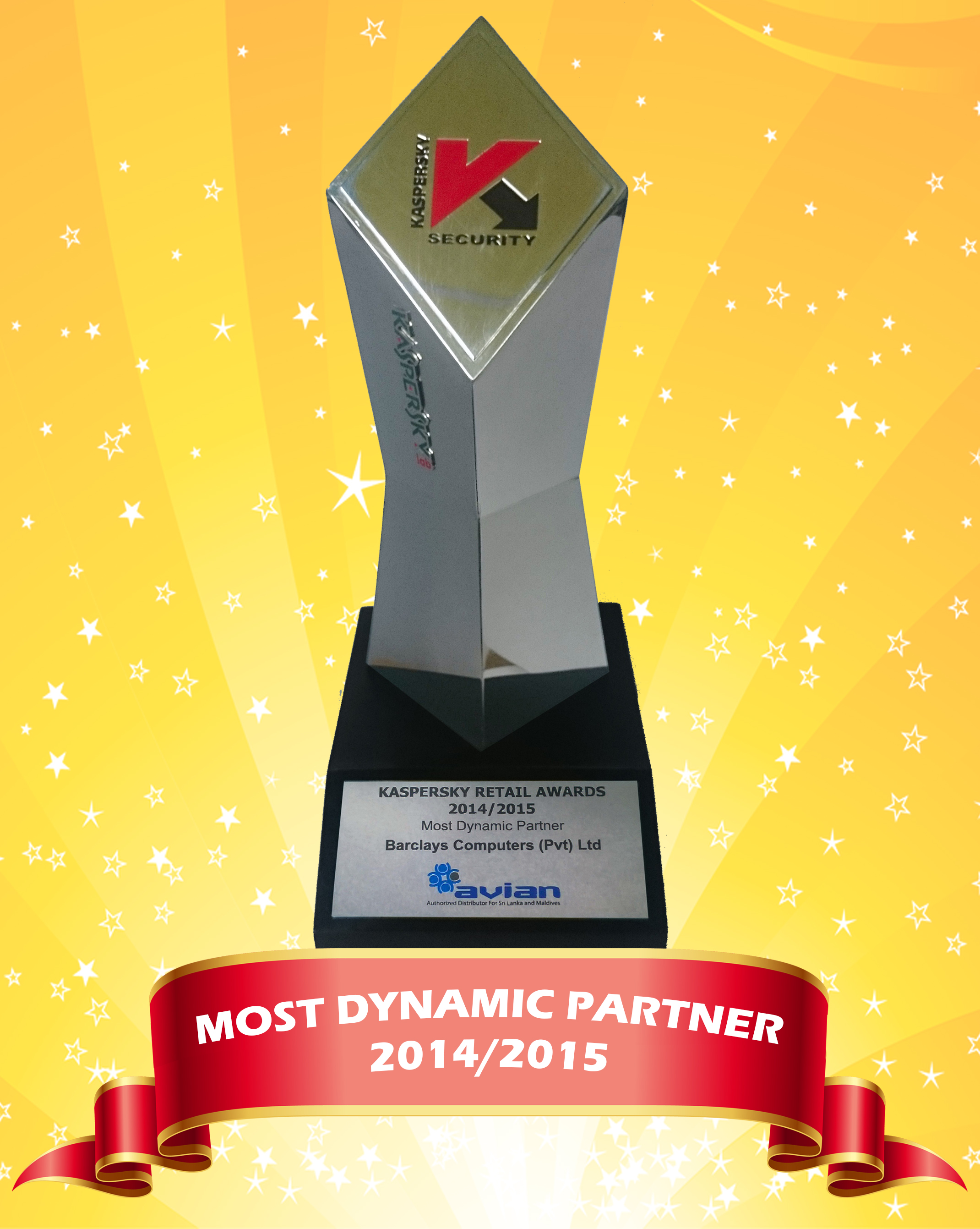 kaspersky retail Awards 2014 / 2015 - Most Dynamic Partner